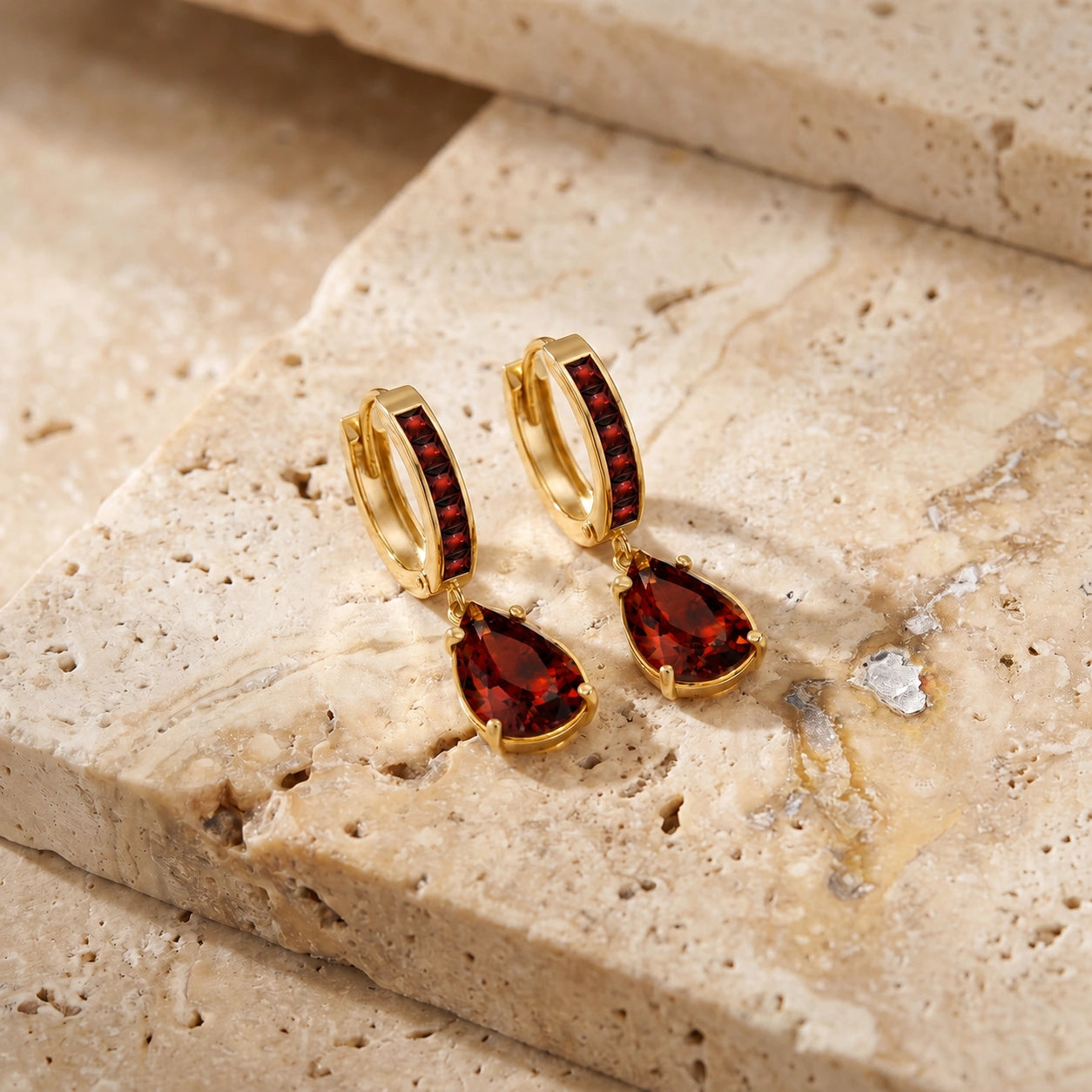 Yellow Gold Garnet — Mariaclementina