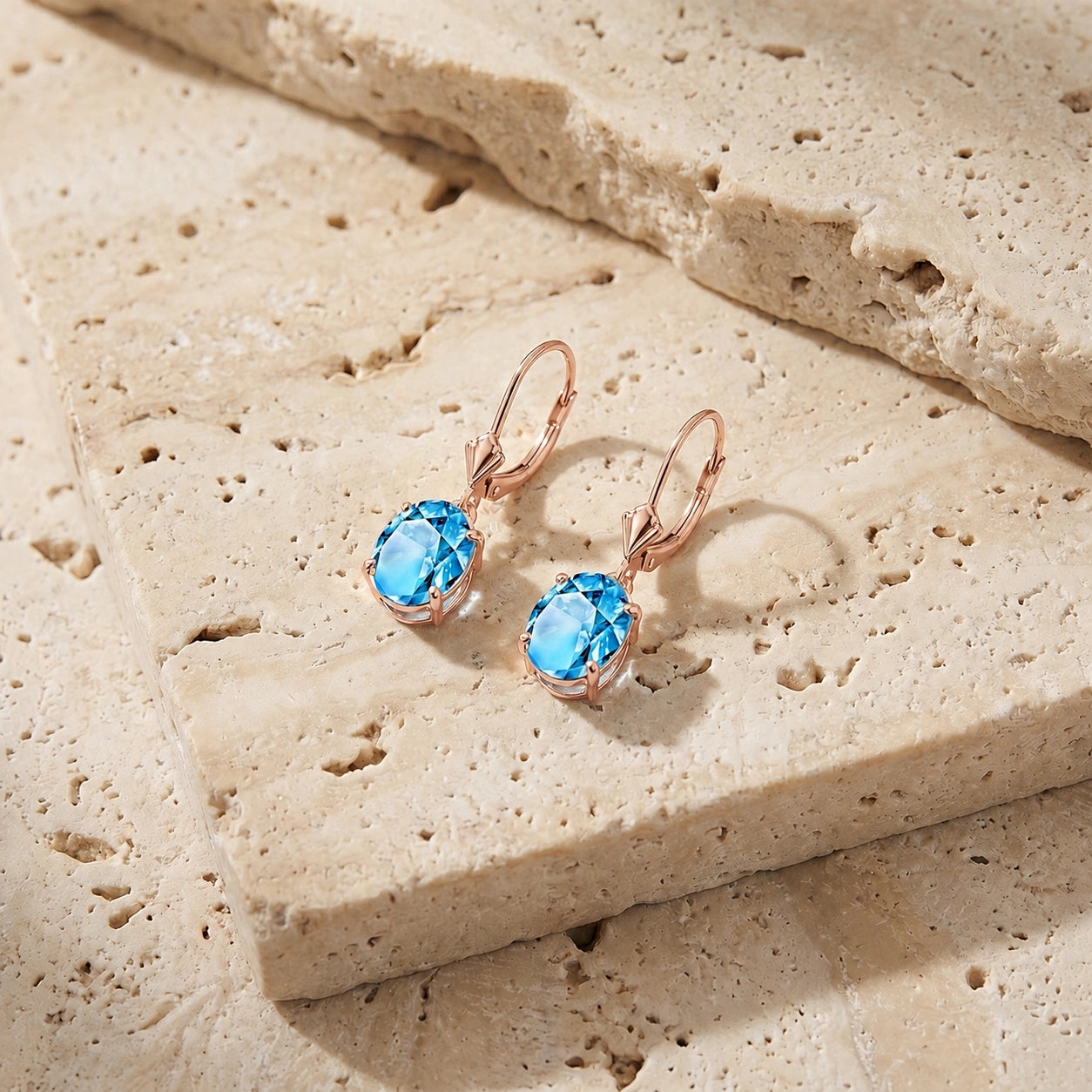 Rose Gold Blue Topaz — Mariacleofe