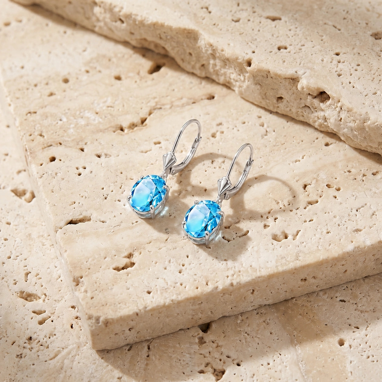 White Gold Blue Topaz — Mariacleofe