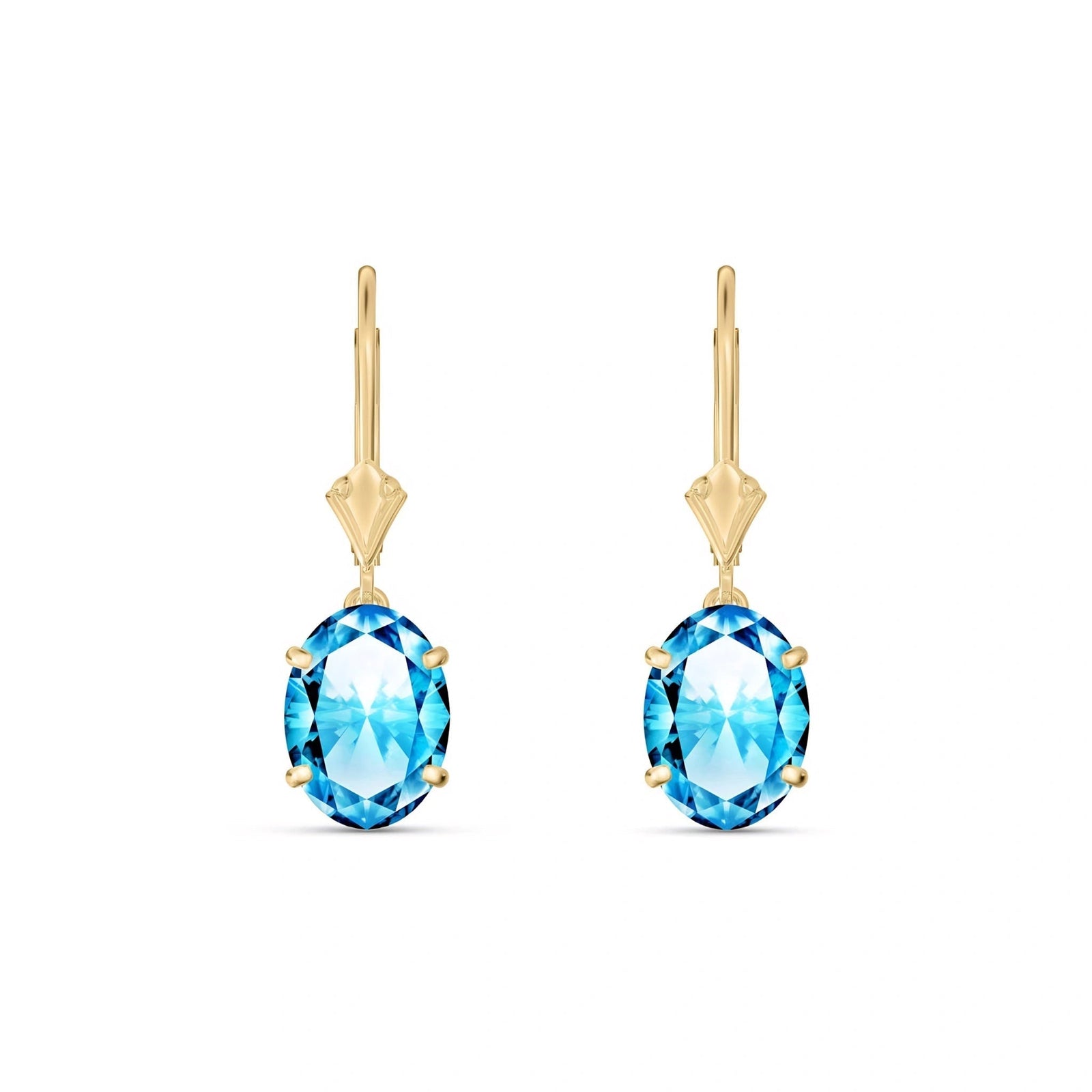 Yellow Gold Blue Topaz — Mariacleofe