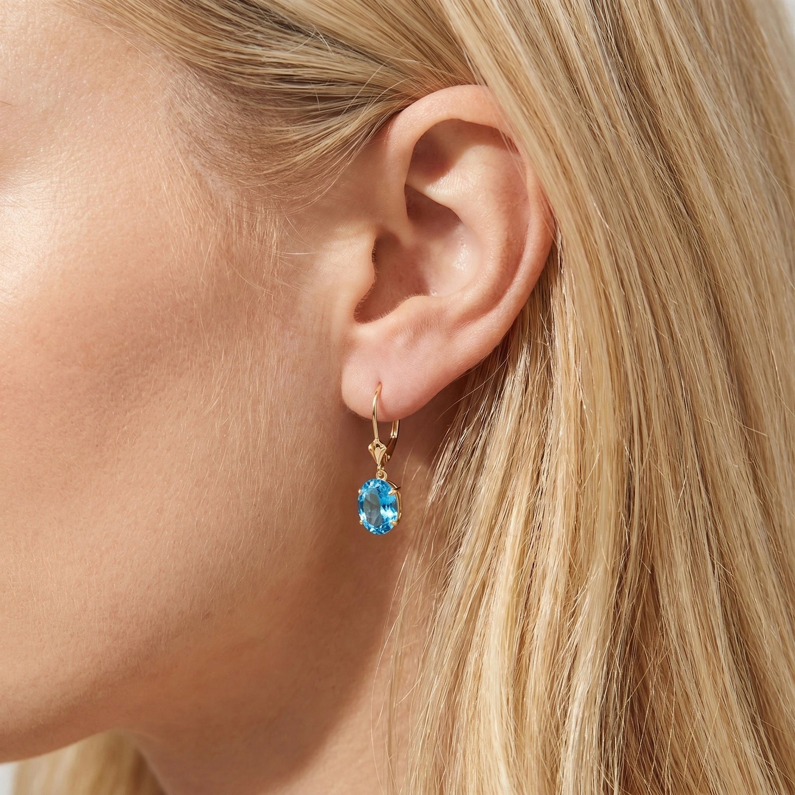 Yellow Gold Blue Topaz — Mariacleofe