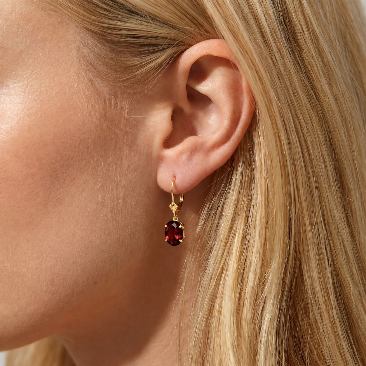 Yellow Gold Garnet — Mariacleofe