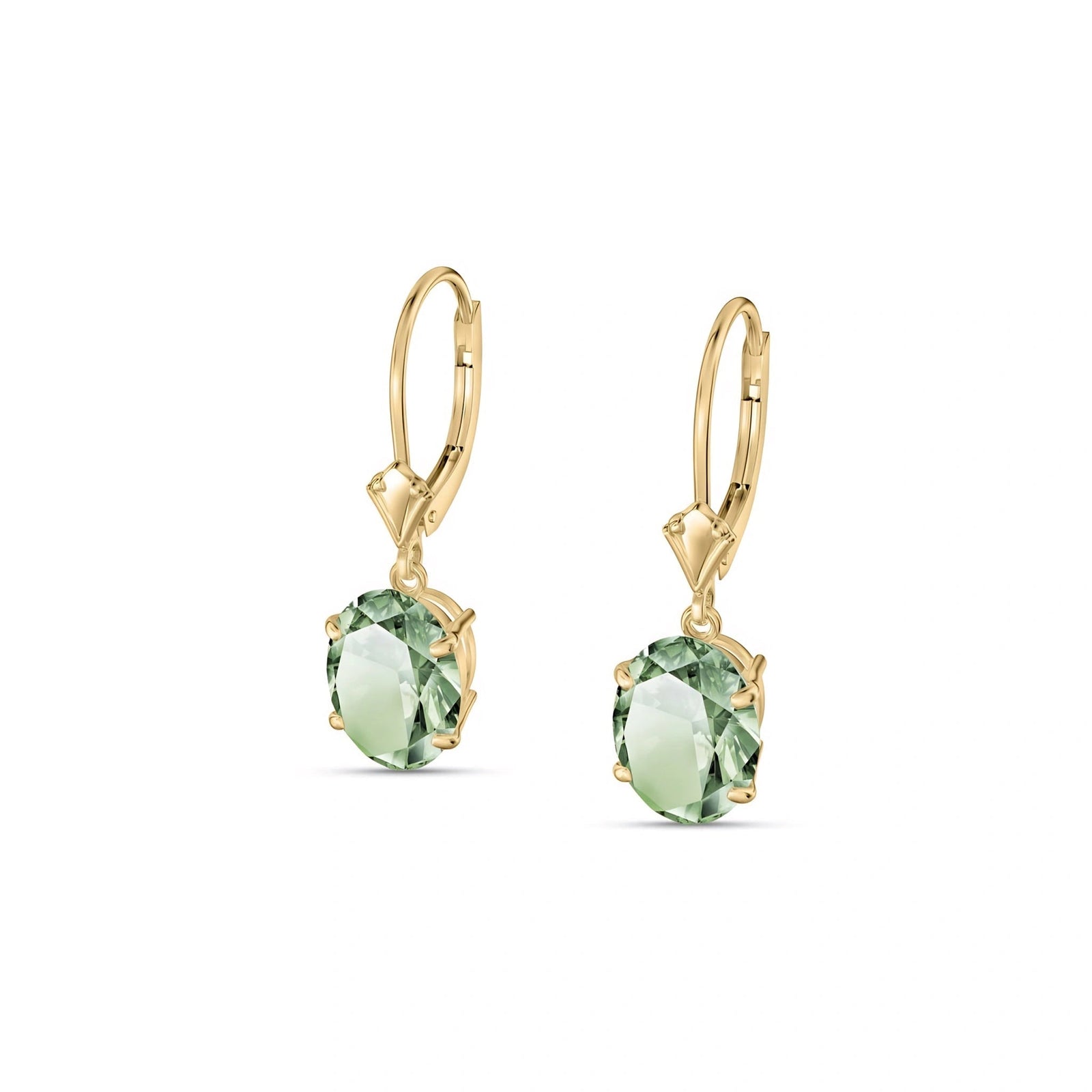 Yellow Gold Green Amethyst — Mariacleofe