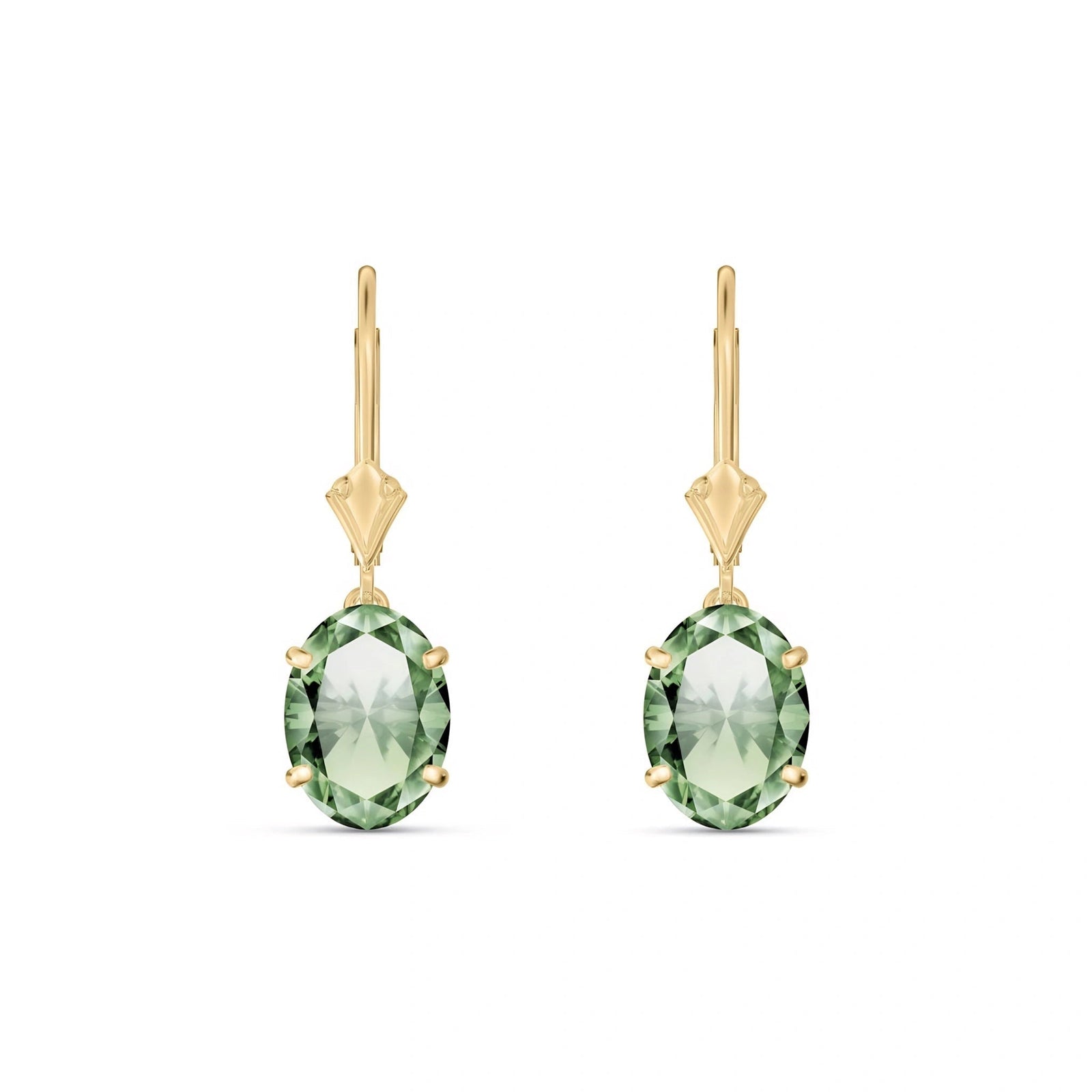 Yellow Gold Green Amethyst — Mariacleofe