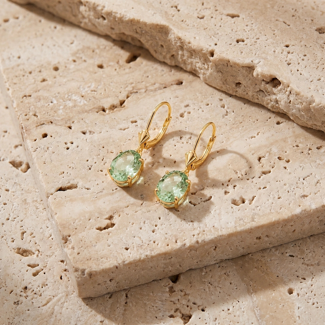 Yellow Gold Green Amethyst — Mariacleofe