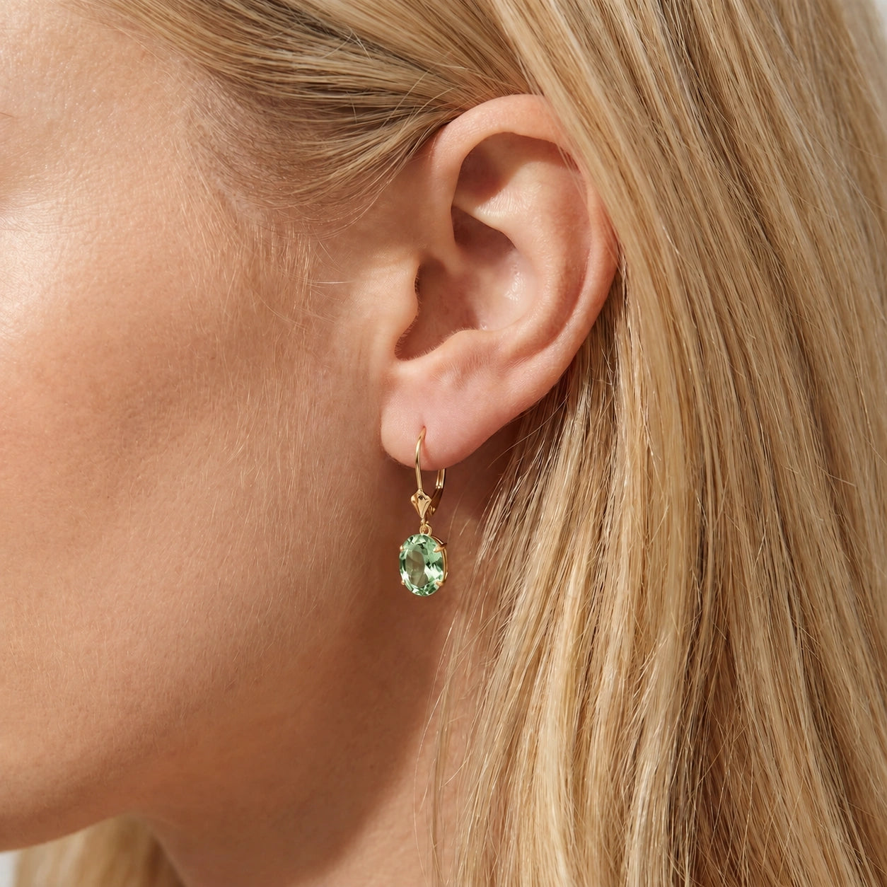 Yellow Gold Green Amethyst — Mariacleofe