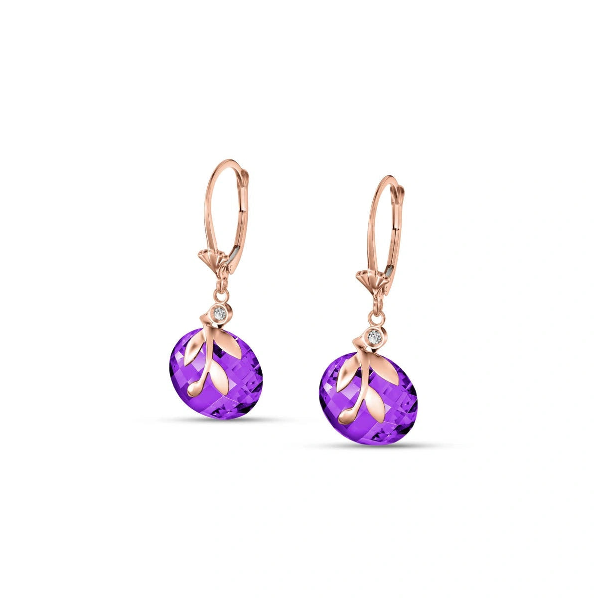 Rose Gold Diamond & Amethyst — Mariaclotilde