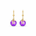 Yellow Gold Diamond & Amethyst — Mariaclotilde