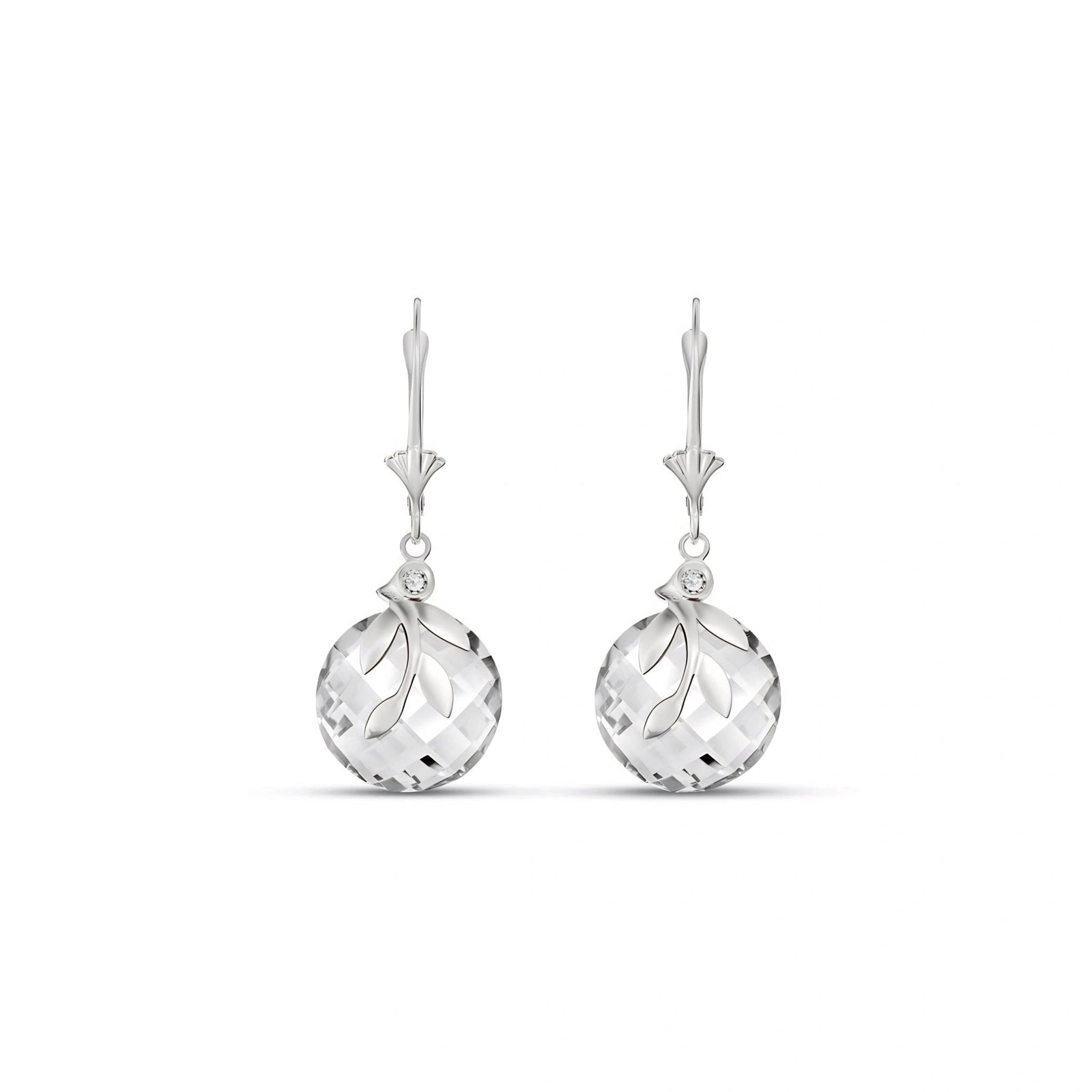 White Gold Diamond & White Topaz — Mariaclotilde