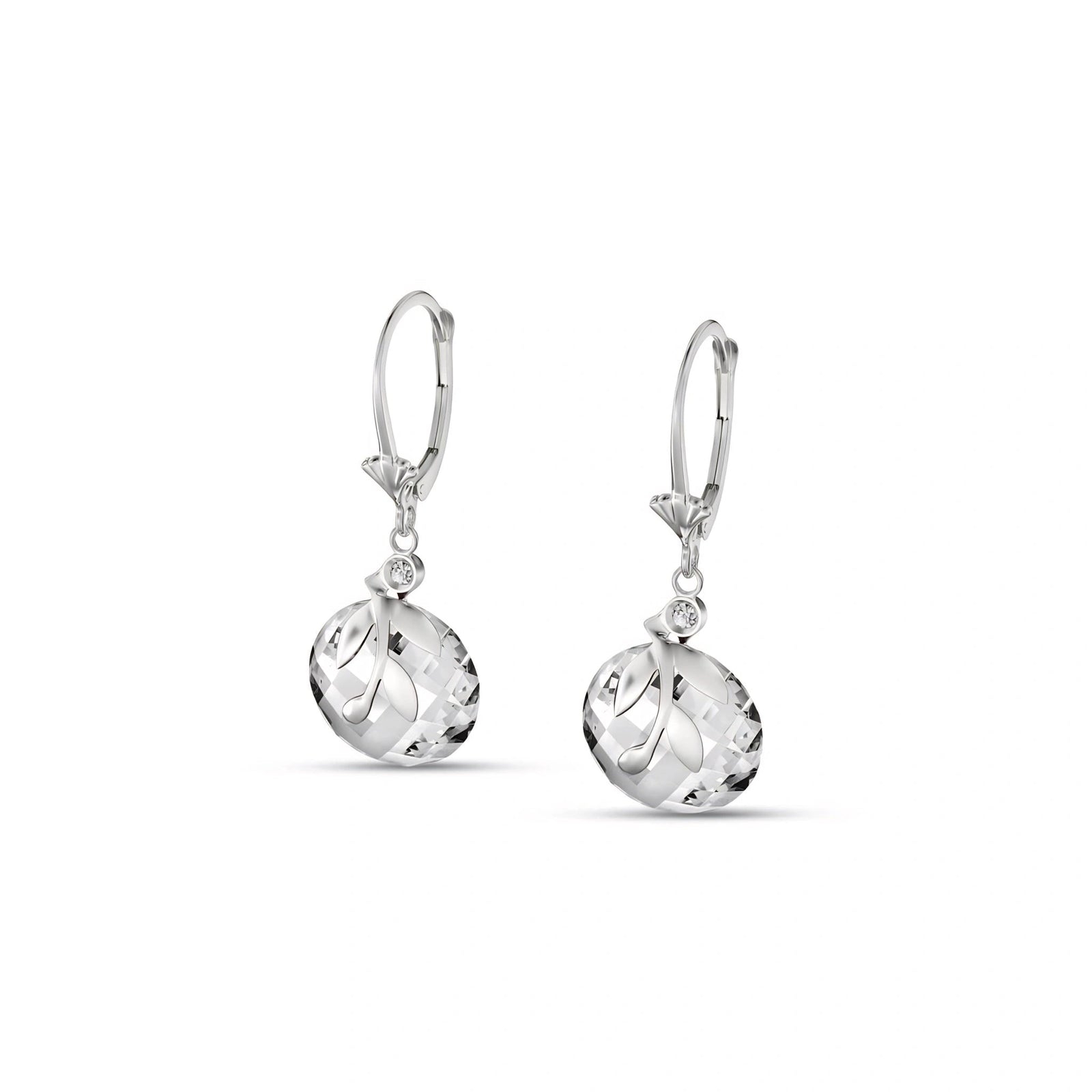 White Gold Diamond & White Topaz — Mariaclotilde