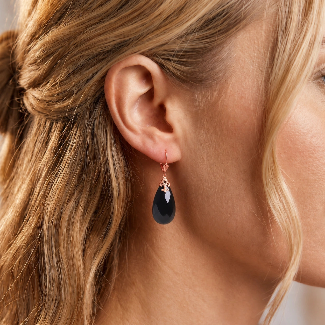 Rose Gold Black Onyx — Mariacolomba