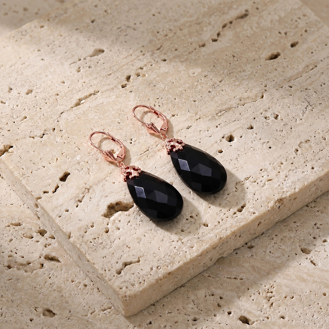 Rose Gold Black Onyx — Mariacolomba