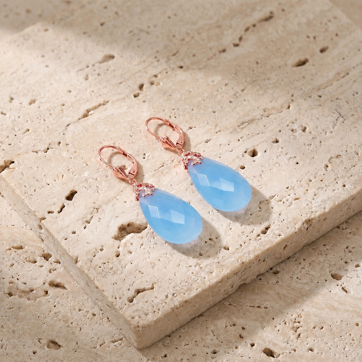 Rose Gold Blue Chalcedony — Mariacolomba