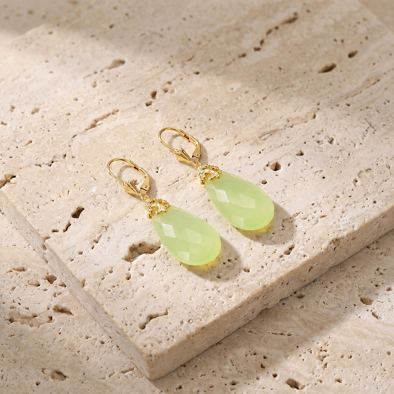 Yellow Gold Green Onyx — Mariacolomba