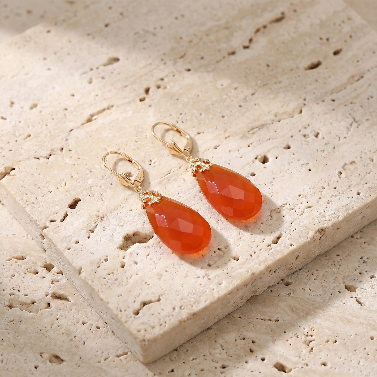 Yellow Gold Red Chalcedony — Mariacolomba