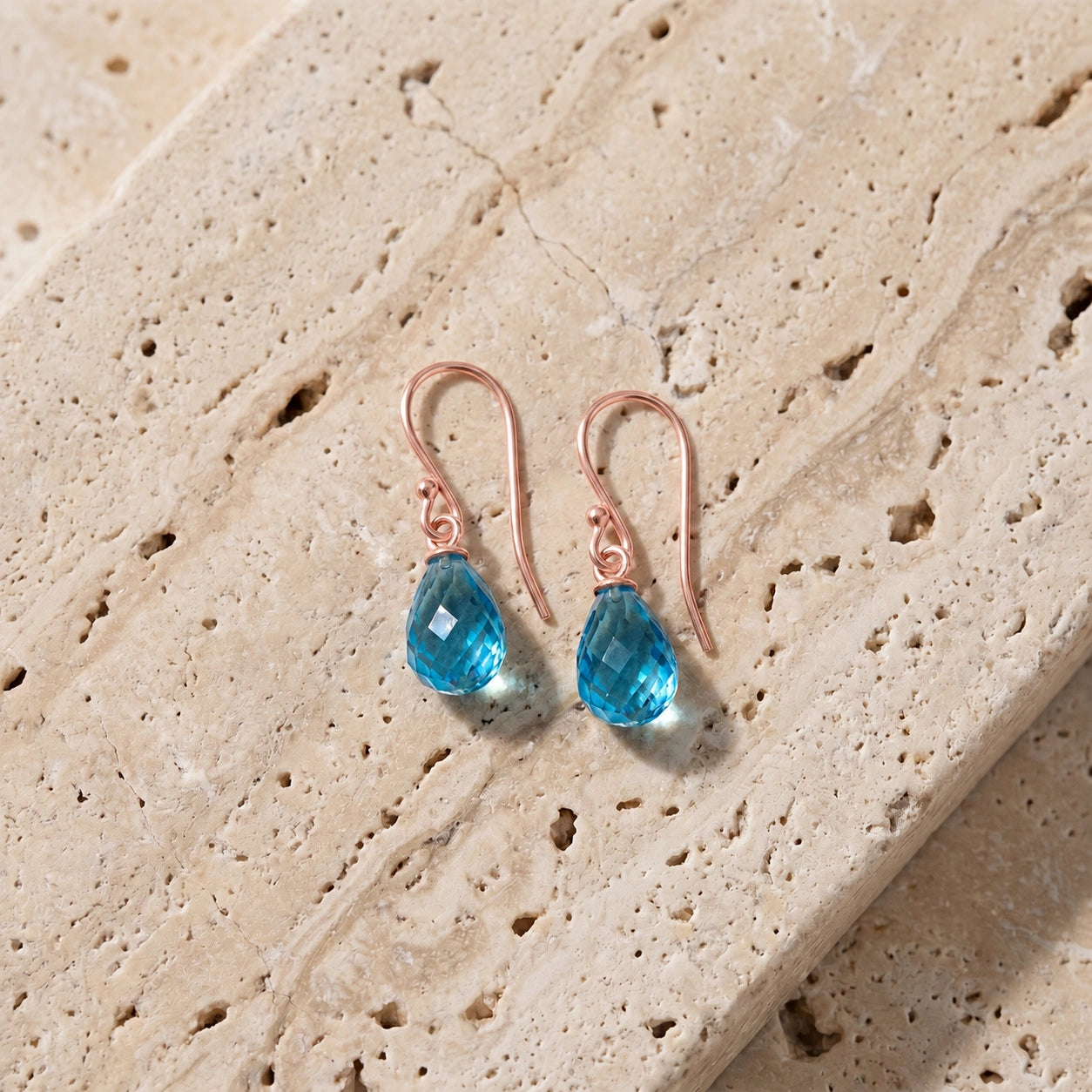 Rose Gold Blue Topaz — Mariacolombina