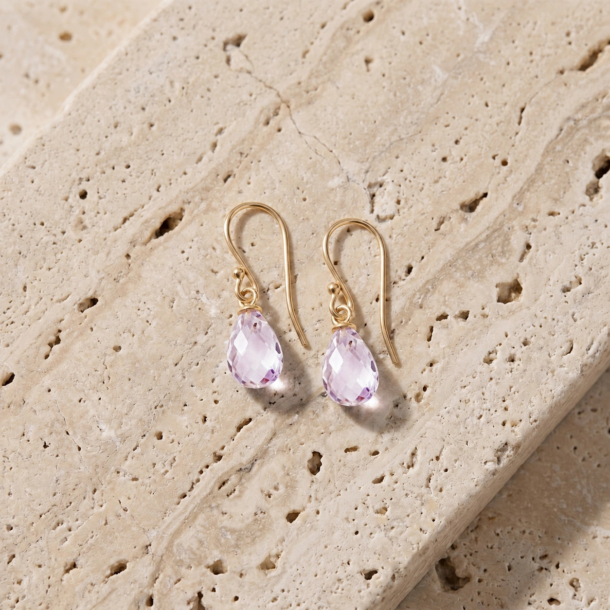 Yellow Gold Pink Topaz — Mariacolombina