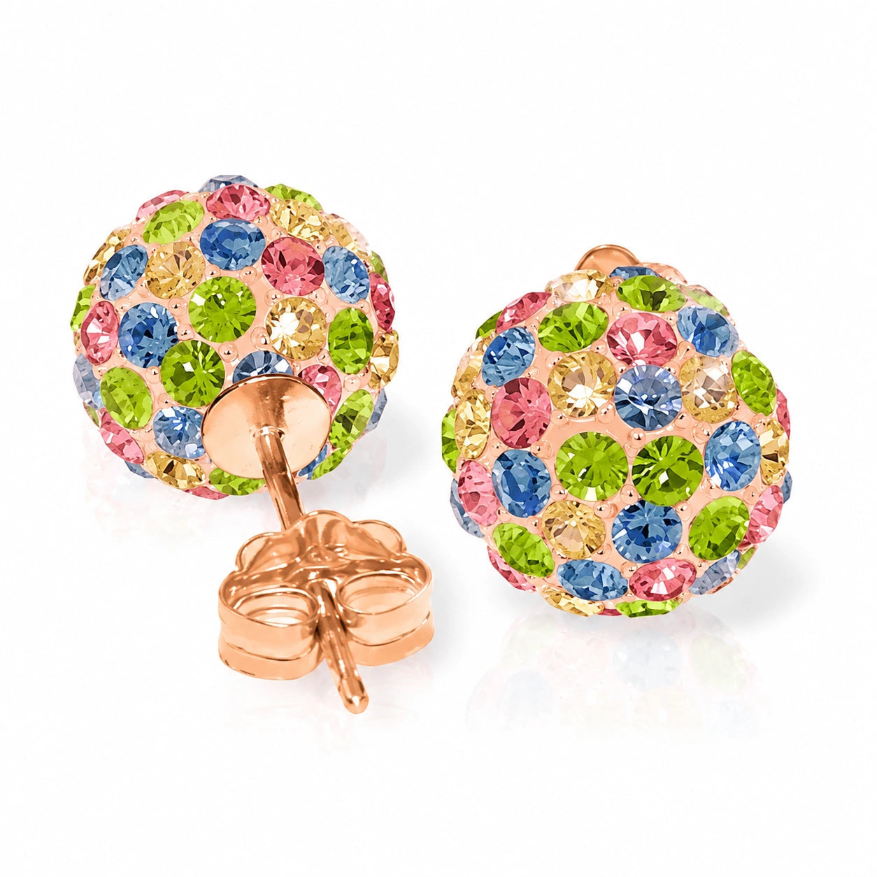 Rose Gold Earrings Zirconia 10K — Morgana
