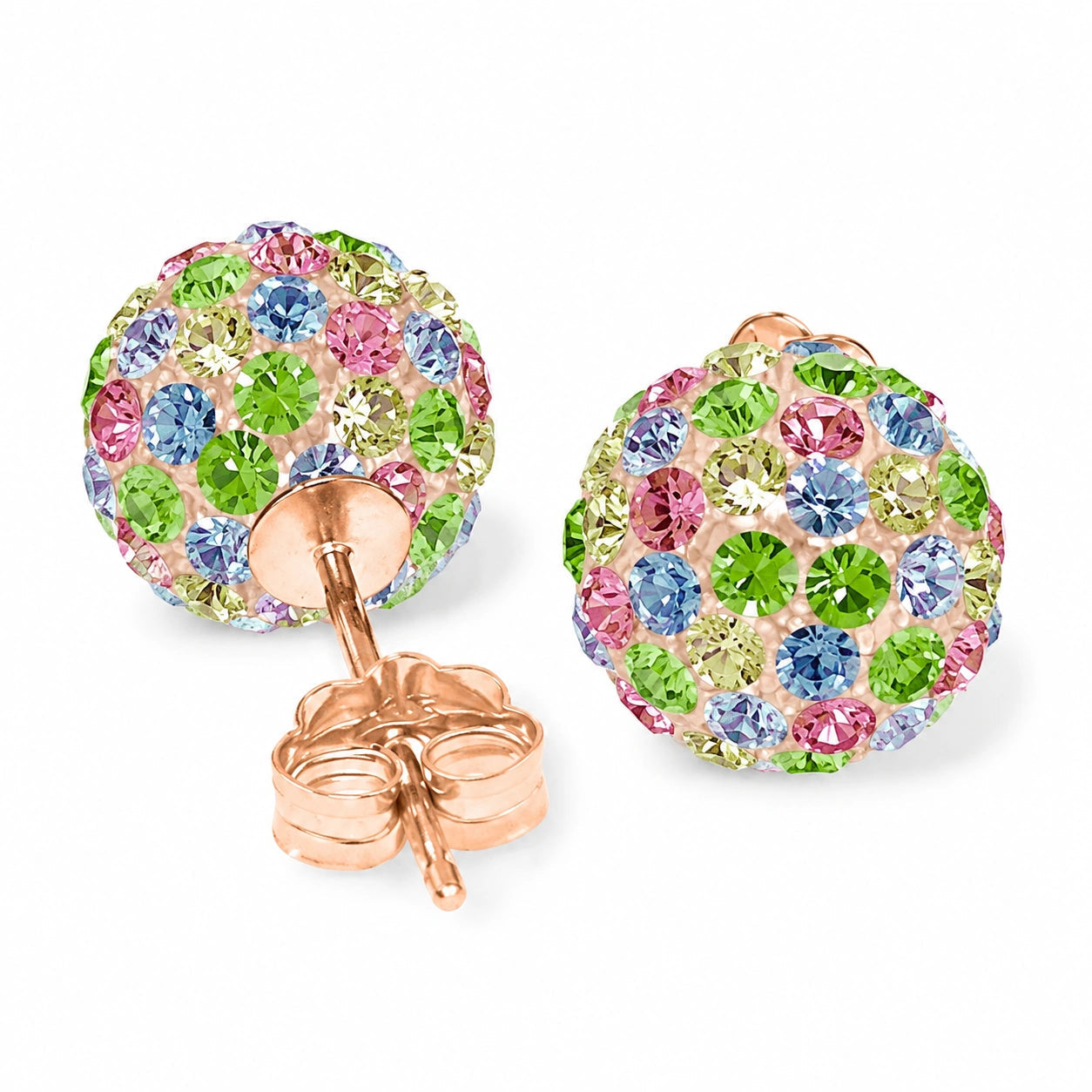 Rose Gold Earrings Zirconia 10K — Morgana