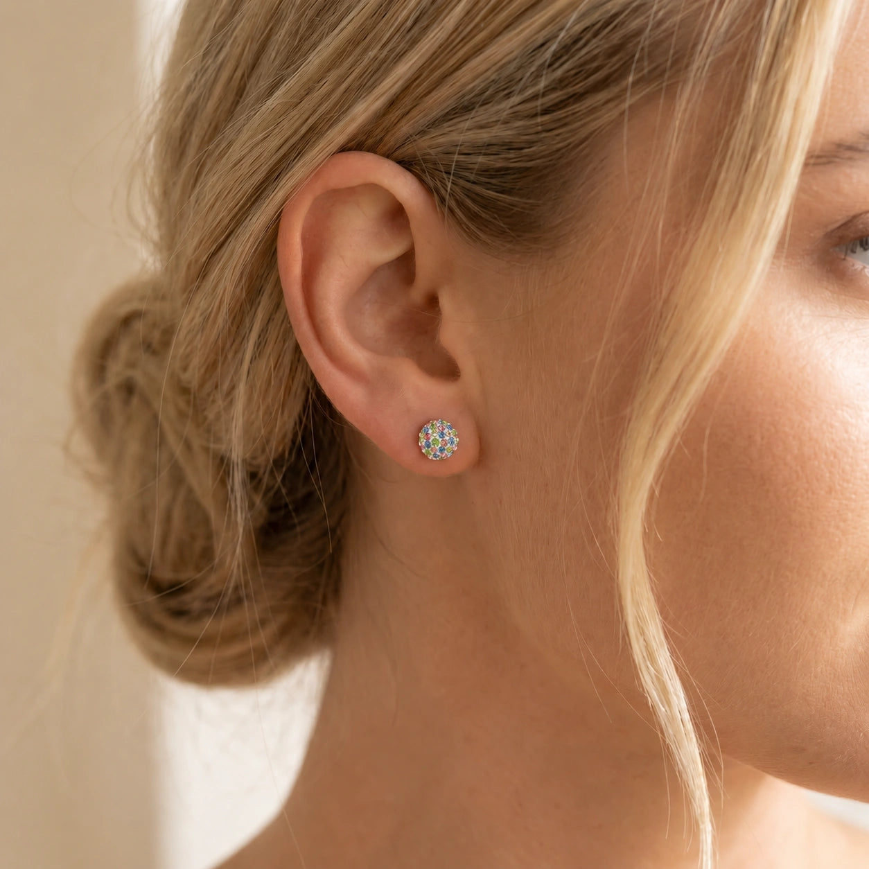 Rose Gold Earrings Zirconia 10K — Morgana