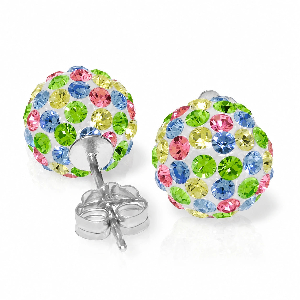 White Gold Earrings Zirconia 10K — Morgana