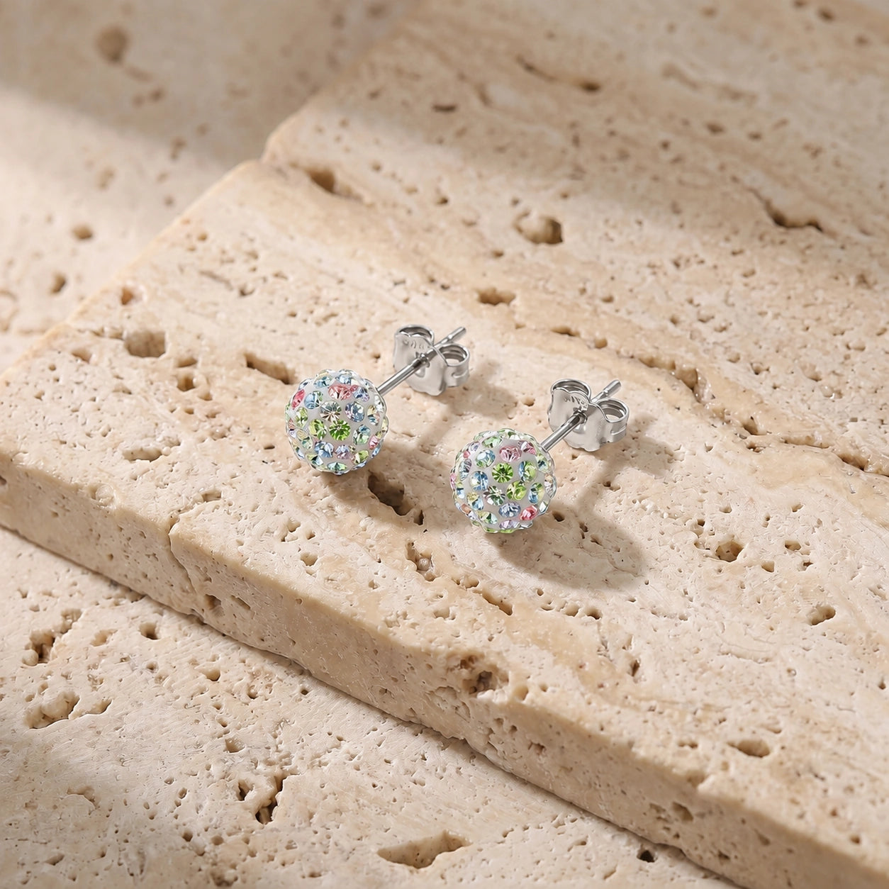 White Gold Earrings Zirconia 10K — Morgana