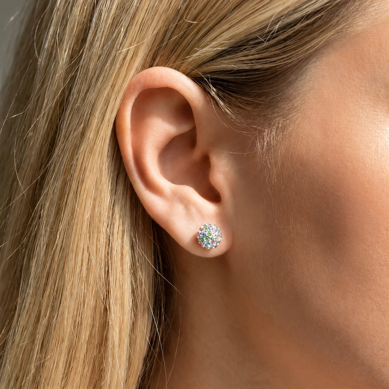 White Gold Earrings Zirconia 10K — Morgana