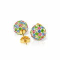 Yellow Gold Earrings Zirconia 10K — Morgana