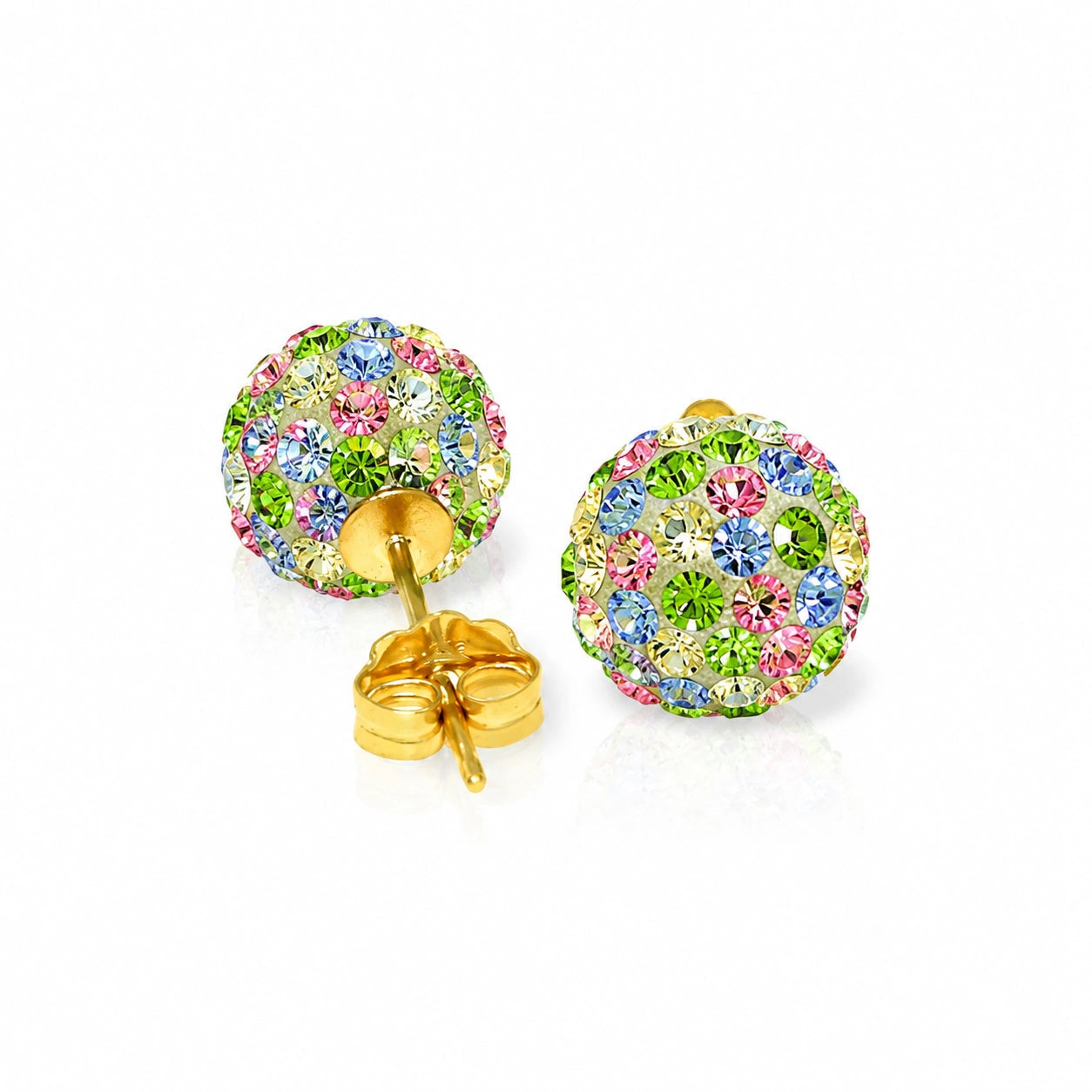 Yellow Gold Earrings Zirconia 10K — Morgana