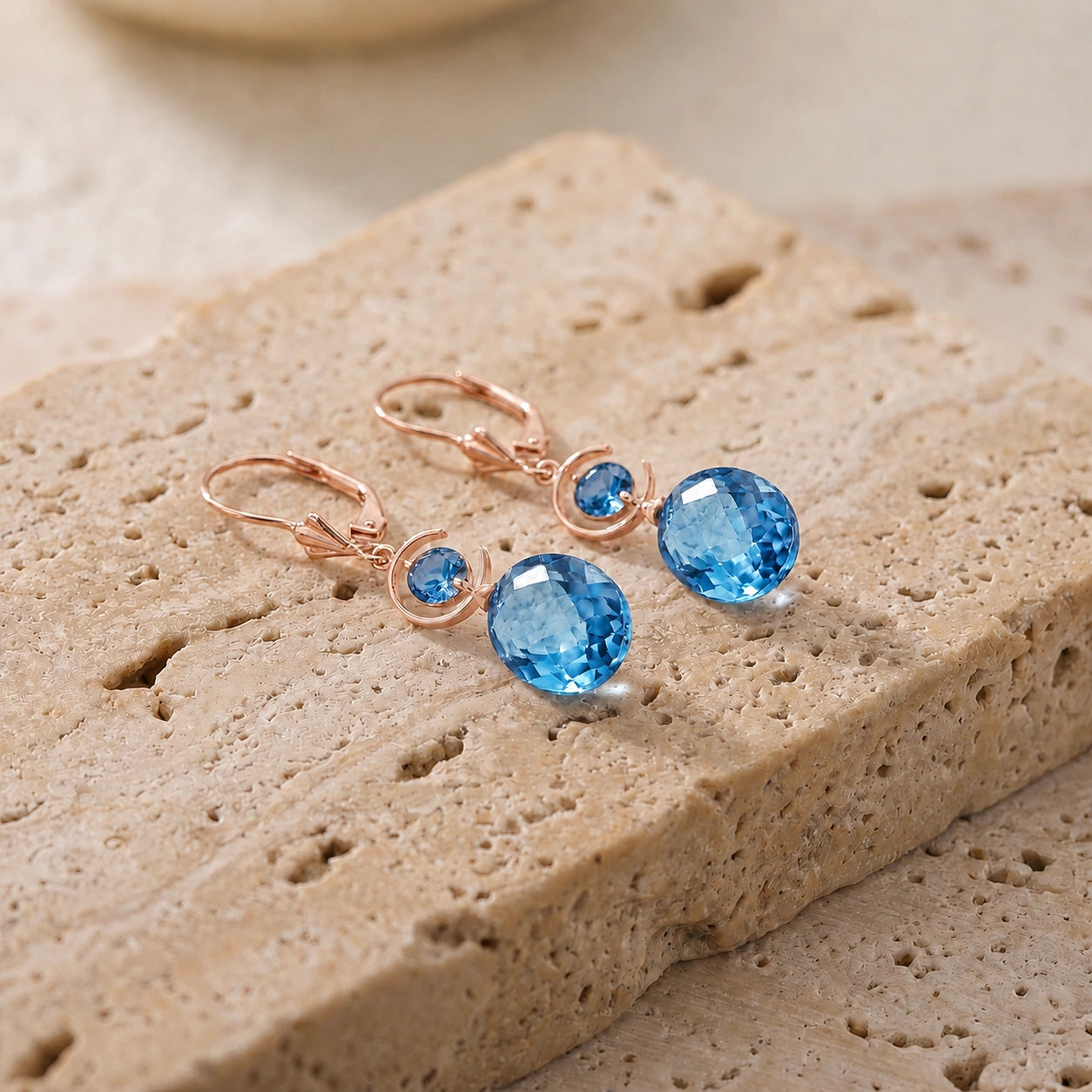 Rose Gold Blue Topaz — Mariaconsolata
