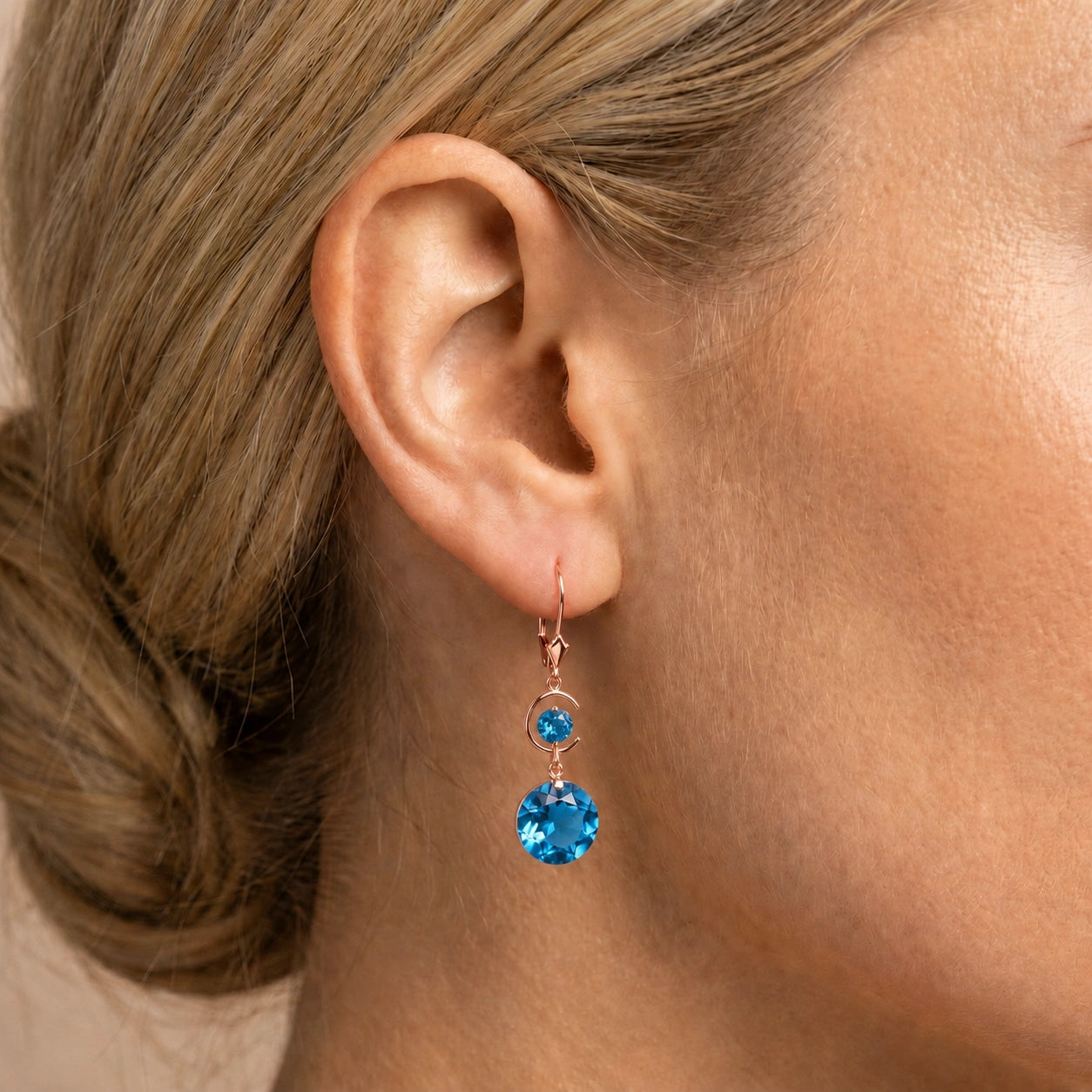 Rose Gold Blue Topaz — Mariaconsolata
