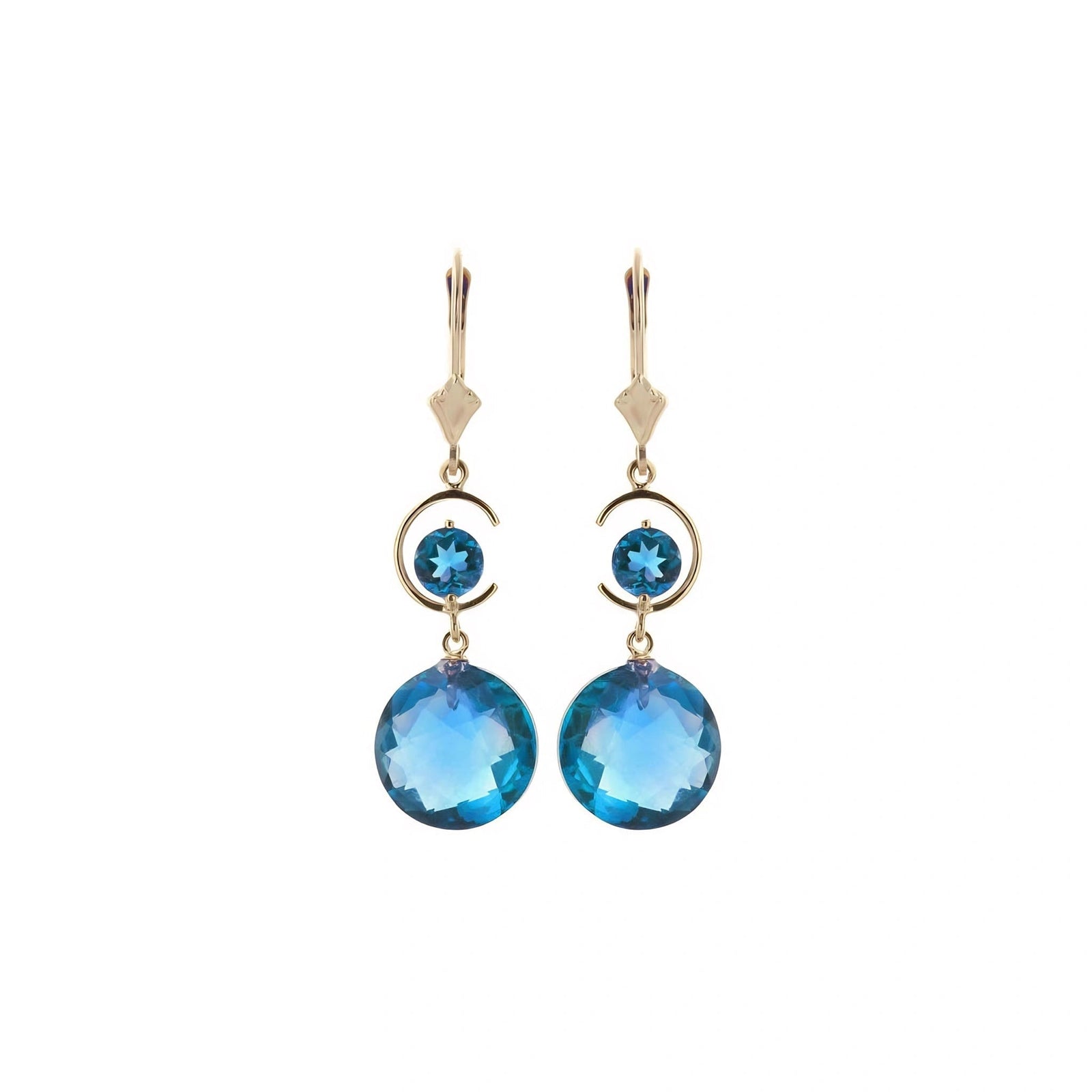 Yellow Gold Blue Topaz — Mariaconsolata
