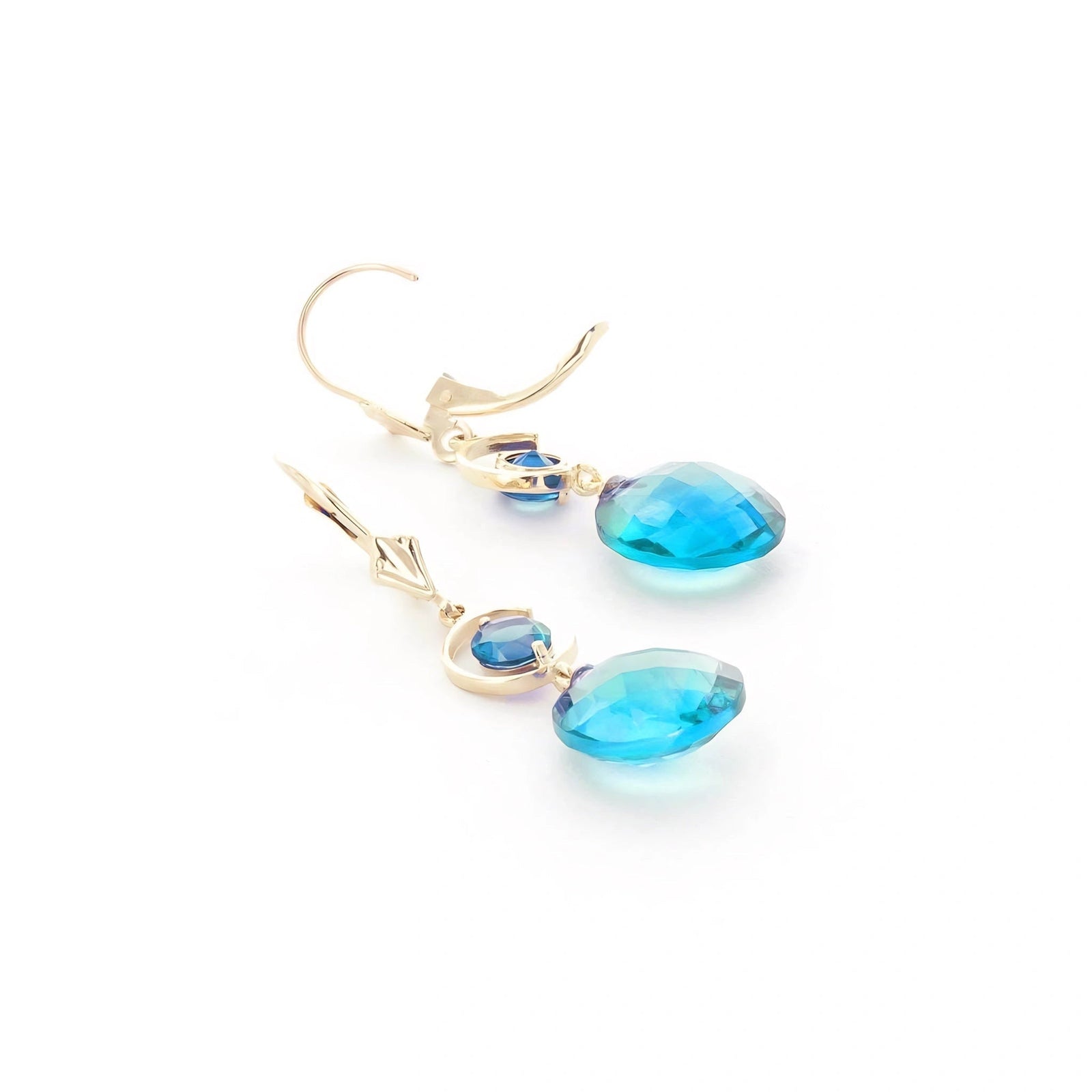Yellow Gold Blue Topaz — Mariaconsolata