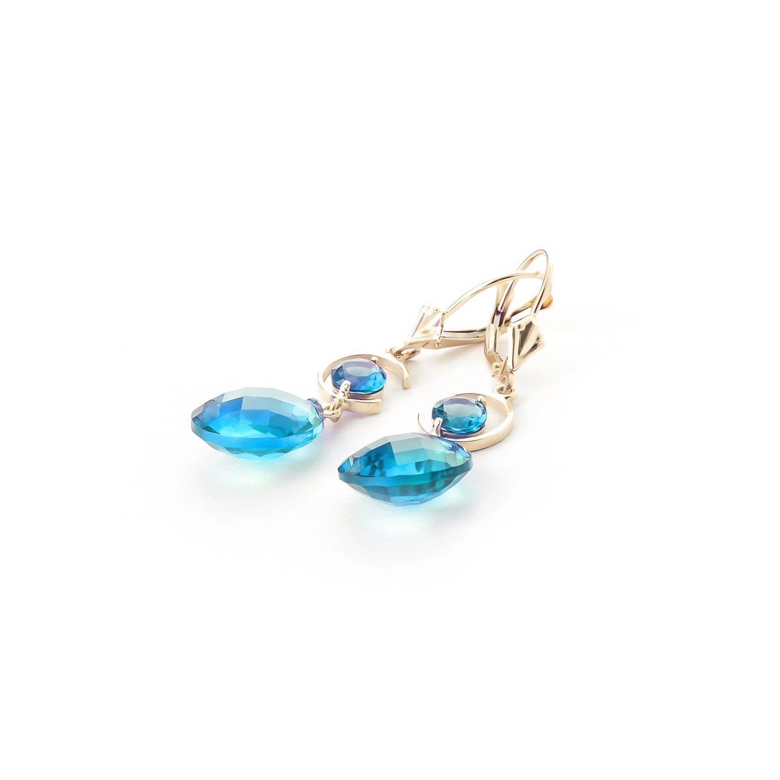Yellow Gold Blue Topaz — Mariaconsolata