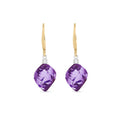 Yellow Gold Earrings Amethyst 10K — Albertina