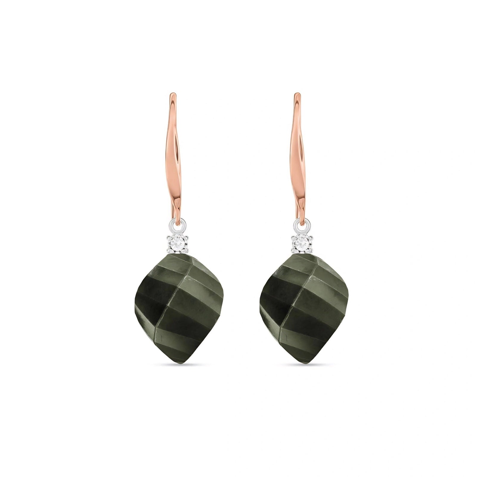 Rose Gold Earrings Spinel 10K — Albertina
