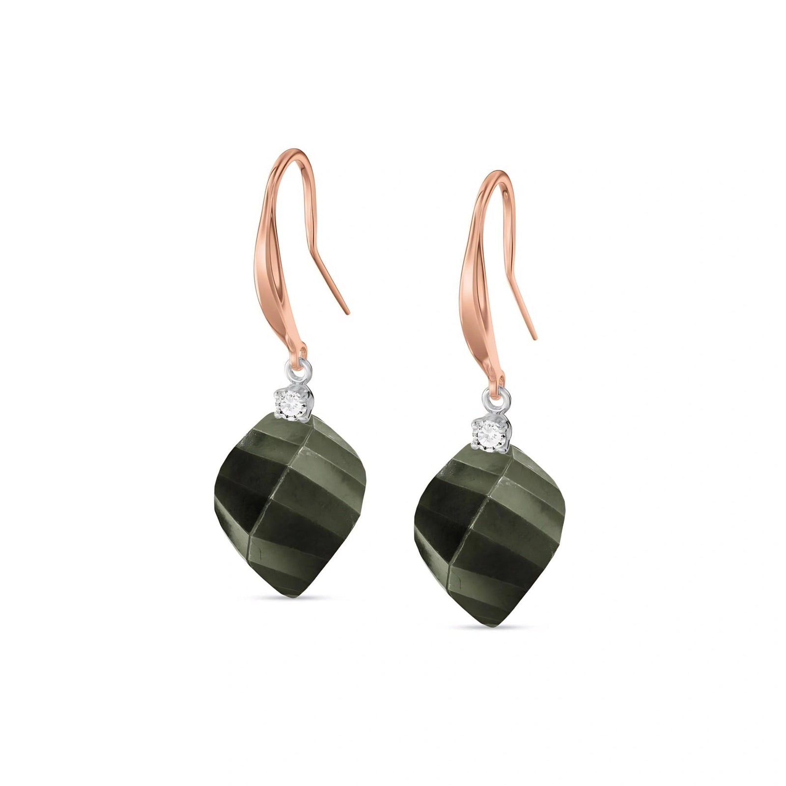 Rose Gold Earrings Spinel 10K — Albertina