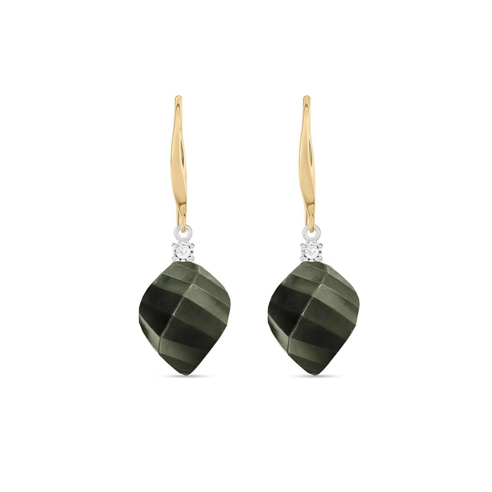 Yellow Gold Earrings Spinel 10K — Albertina