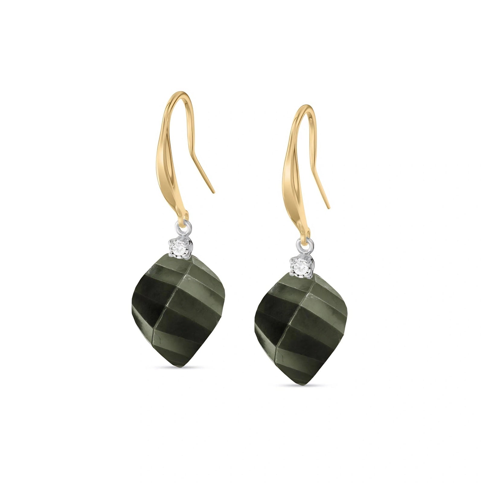 Yellow Gold Earrings Spinel 10K — Albertina