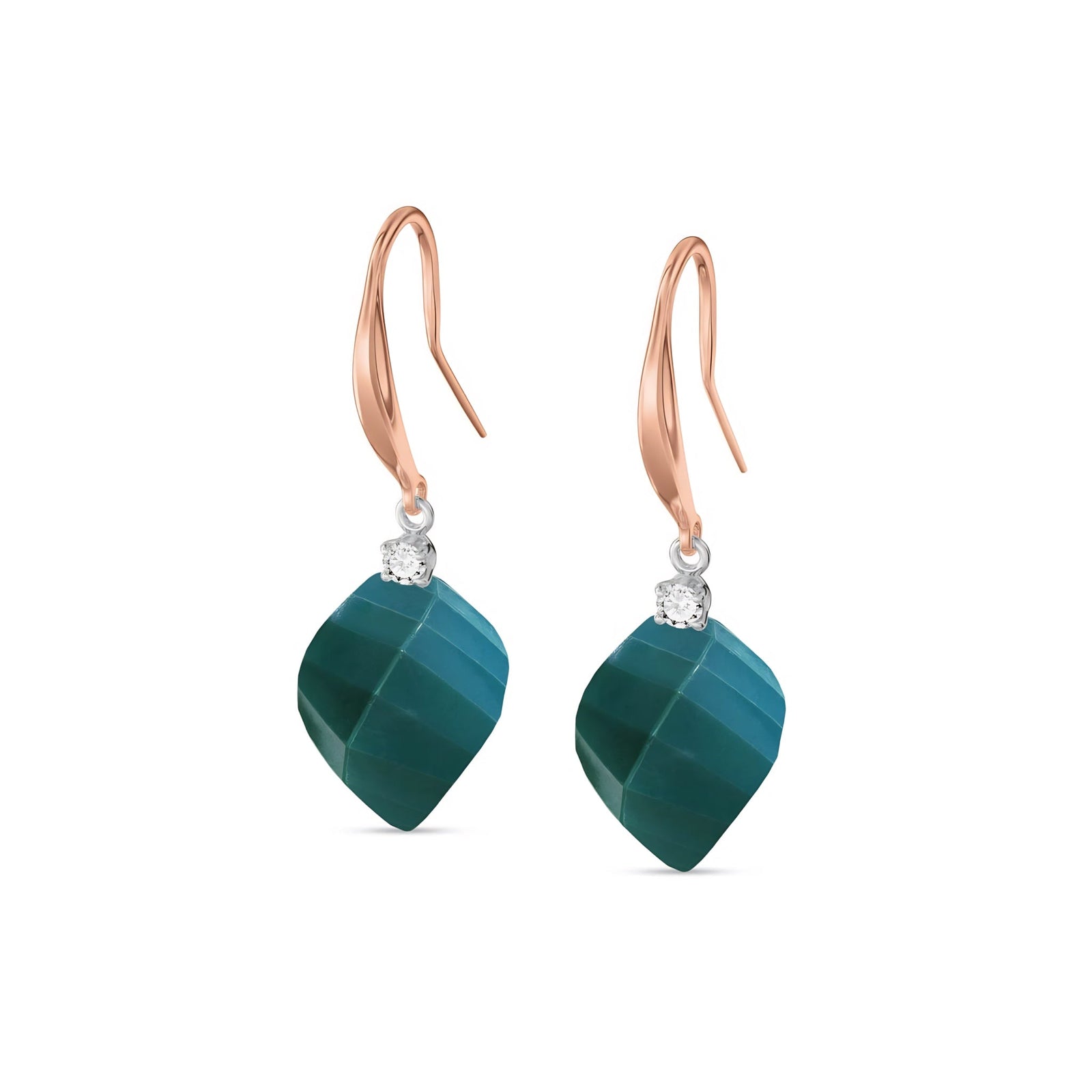 Rose Gold Earrings Citrine 10K — Albertina