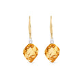 Yellow Gold Earrings Citrine 10K — Albertina