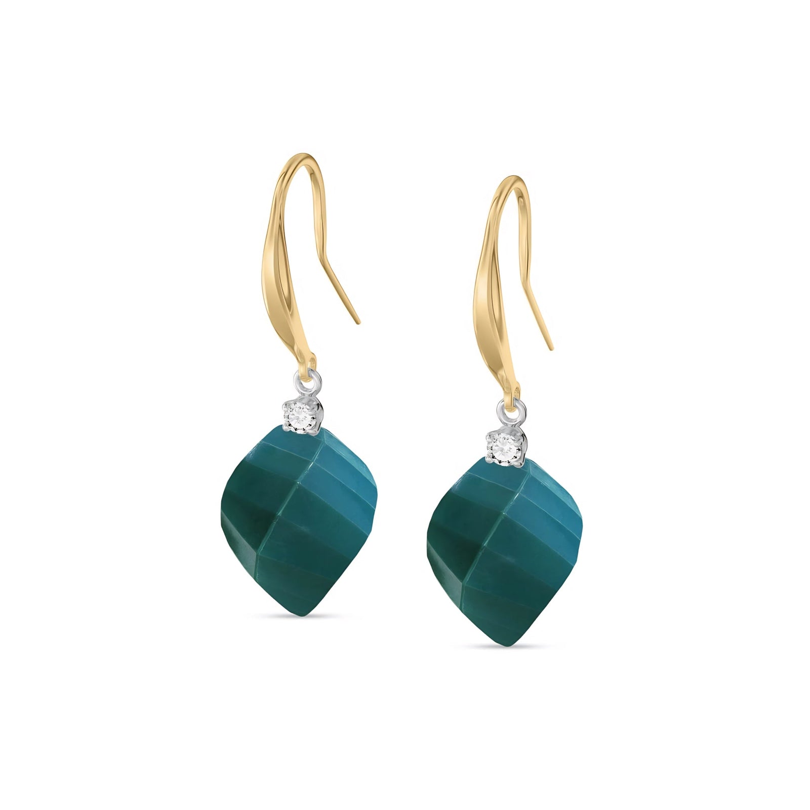 Yellow Gold Earrings Citrine 10K — Albertina
