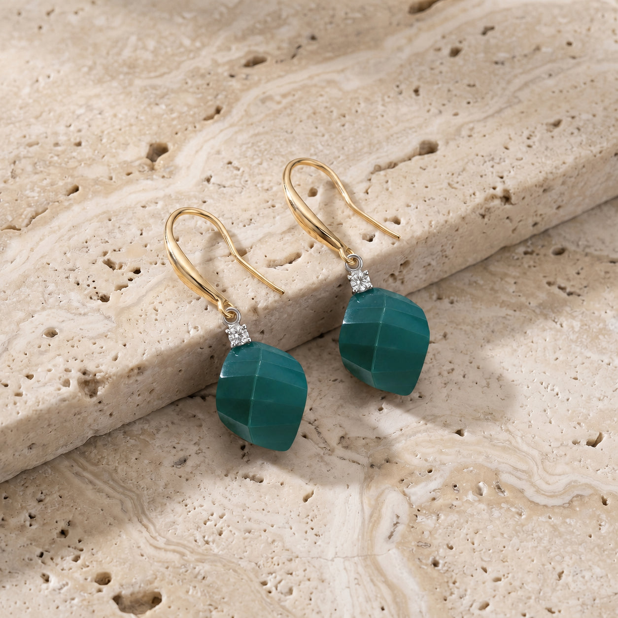 Yellow Gold Earrings Citrine 10K — Albertina