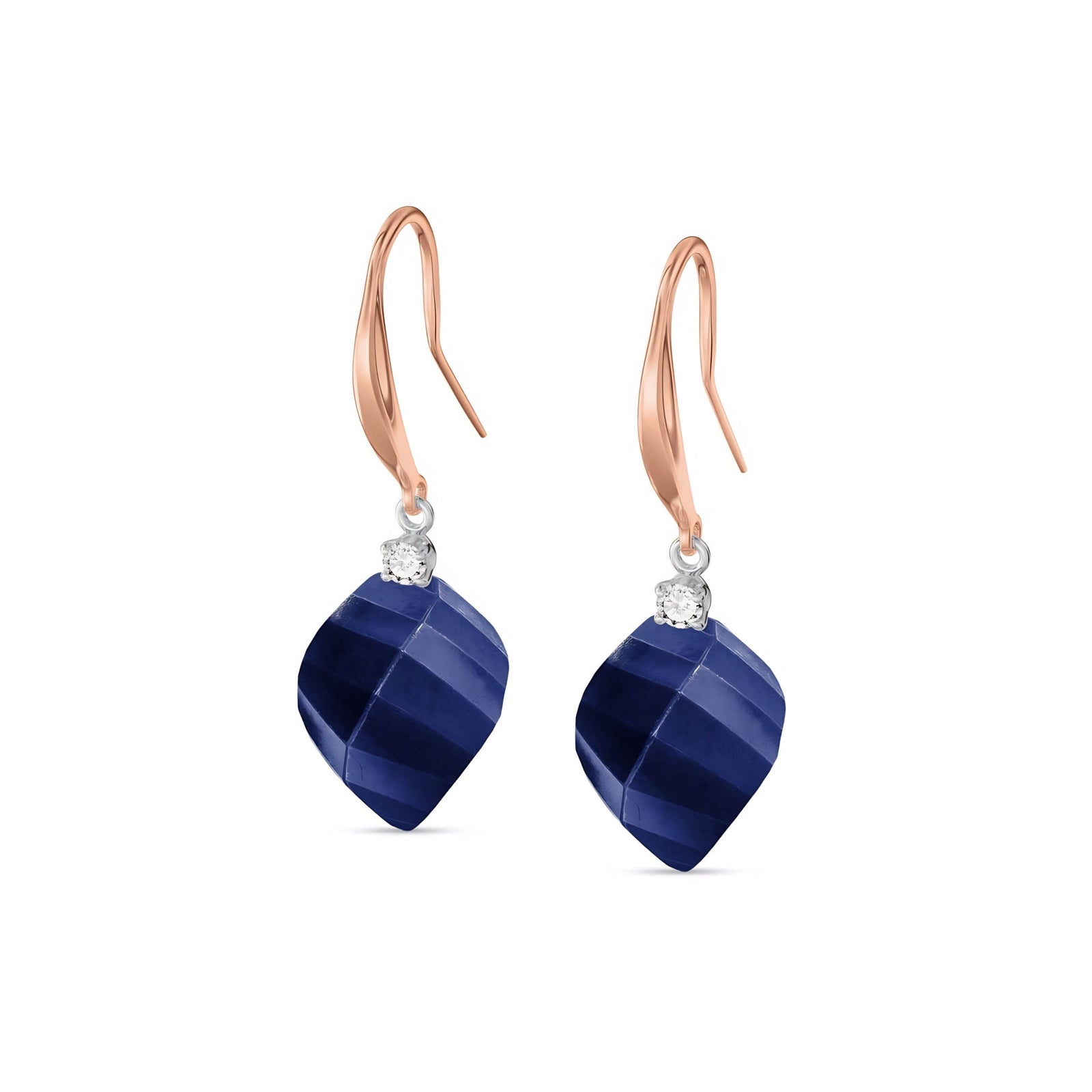Rose Gold Earrings Ruby 10K — Albertina