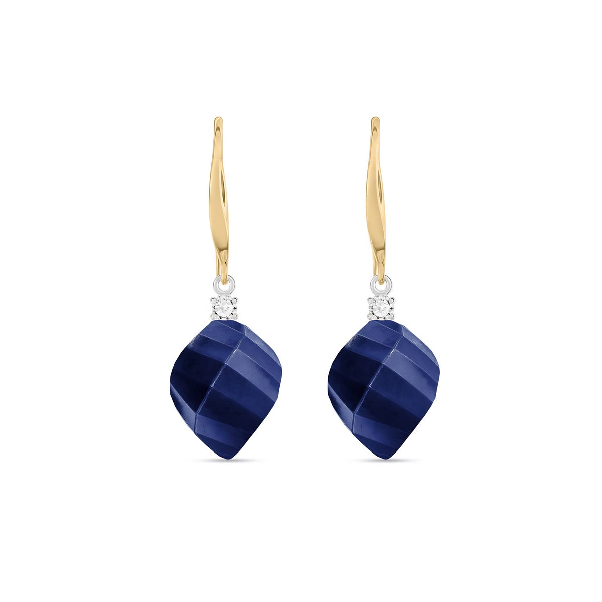 Yellow Gold Earrings Ruby 10K — Albertina