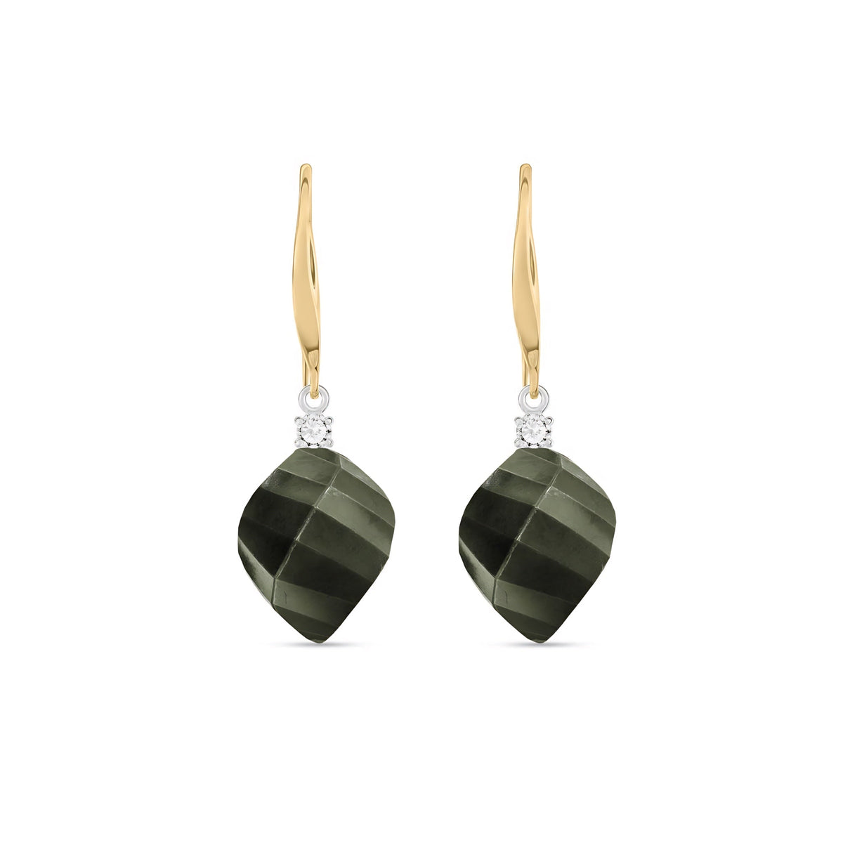 Yellow Gold Earrings Sapphire 10K — Albertina