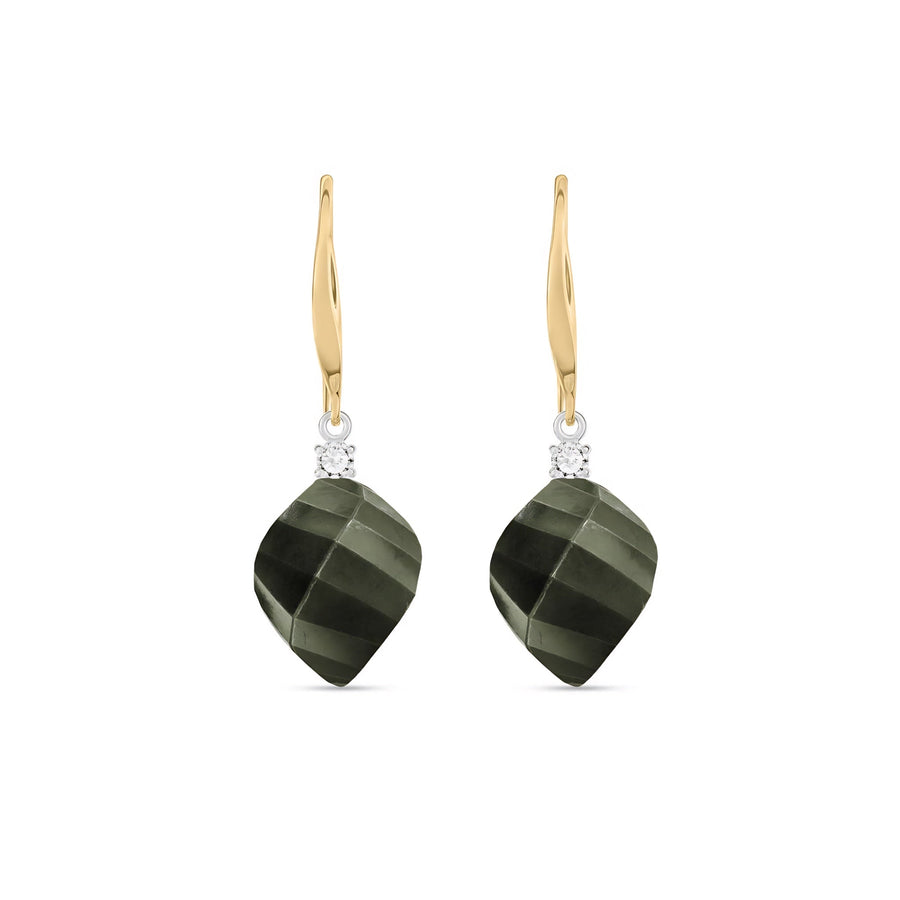 Yellow Gold Earrings Sapphire 10K — Albertina