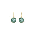 Yellow Gold Earrings Emerald 10K — Elisa