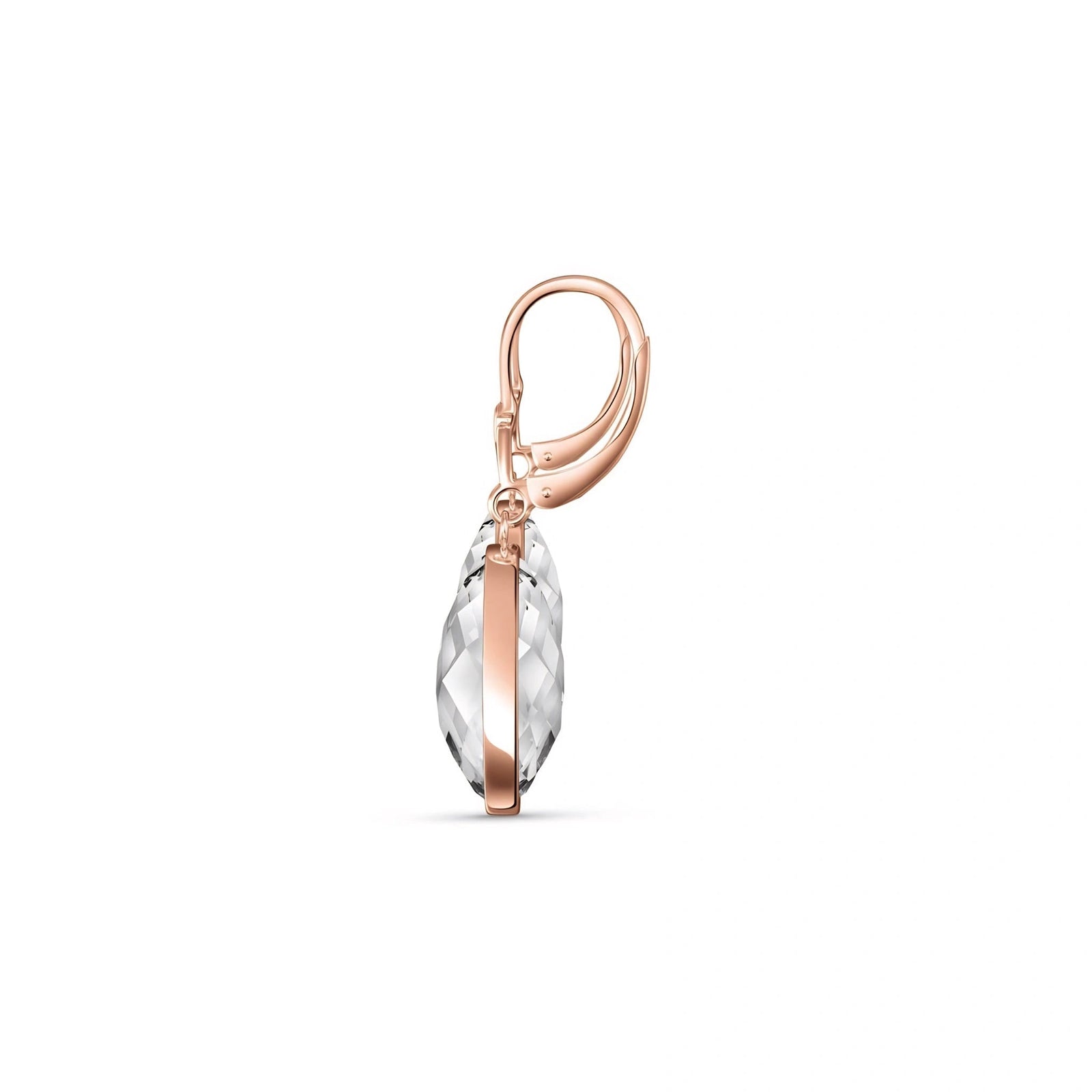 Rose Gold Earrings White Topaz 10K — Elisa
