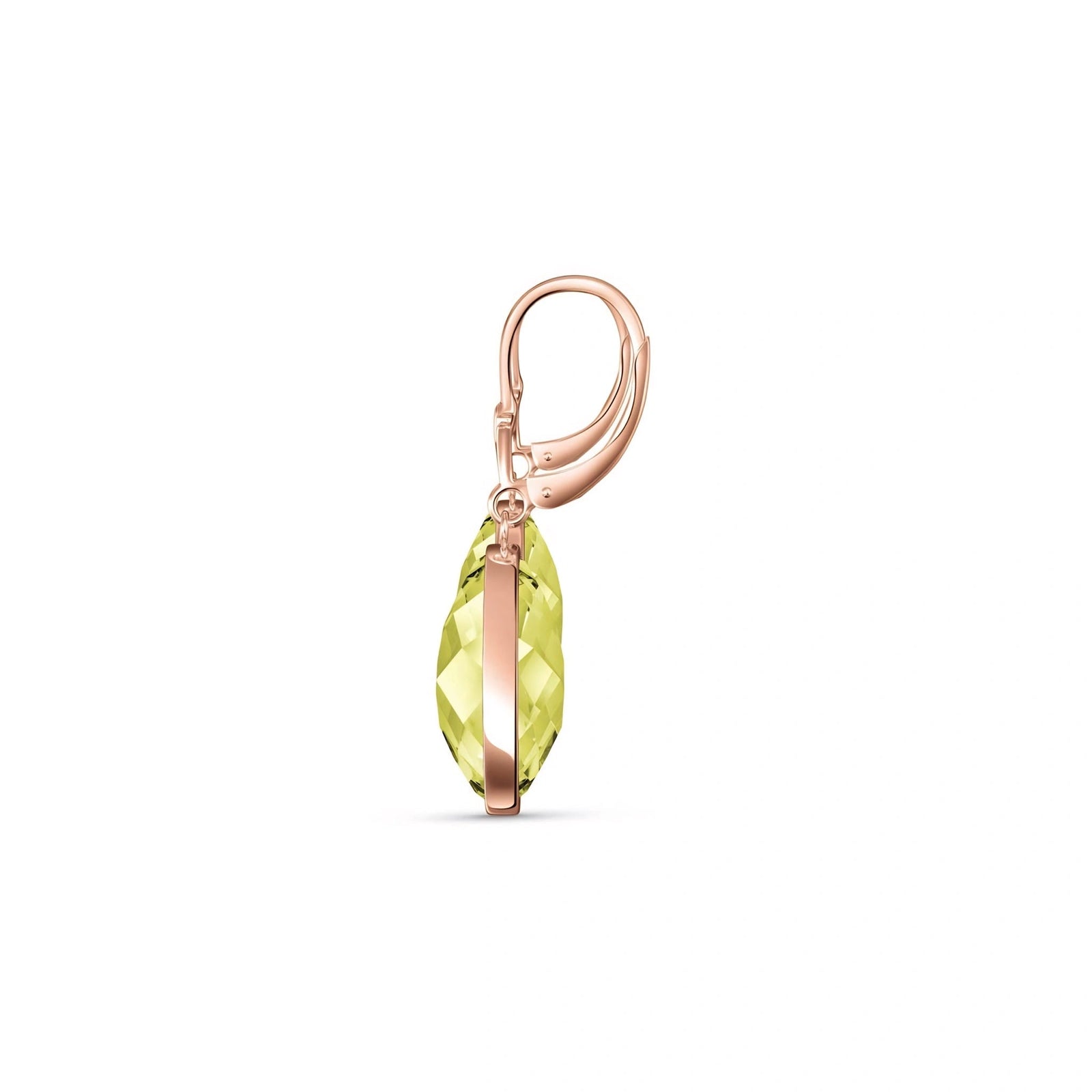 Rose Gold Earrings Lemon Quartz 10K — Elisa